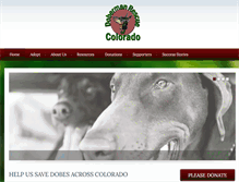 Tablet Screenshot of dobermanrescueco.org